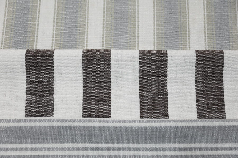 Linen Cotton Look Sofa Fabric Polyester Upholstery Fabric Stripe Yarn-Dyed Decorative Fabric